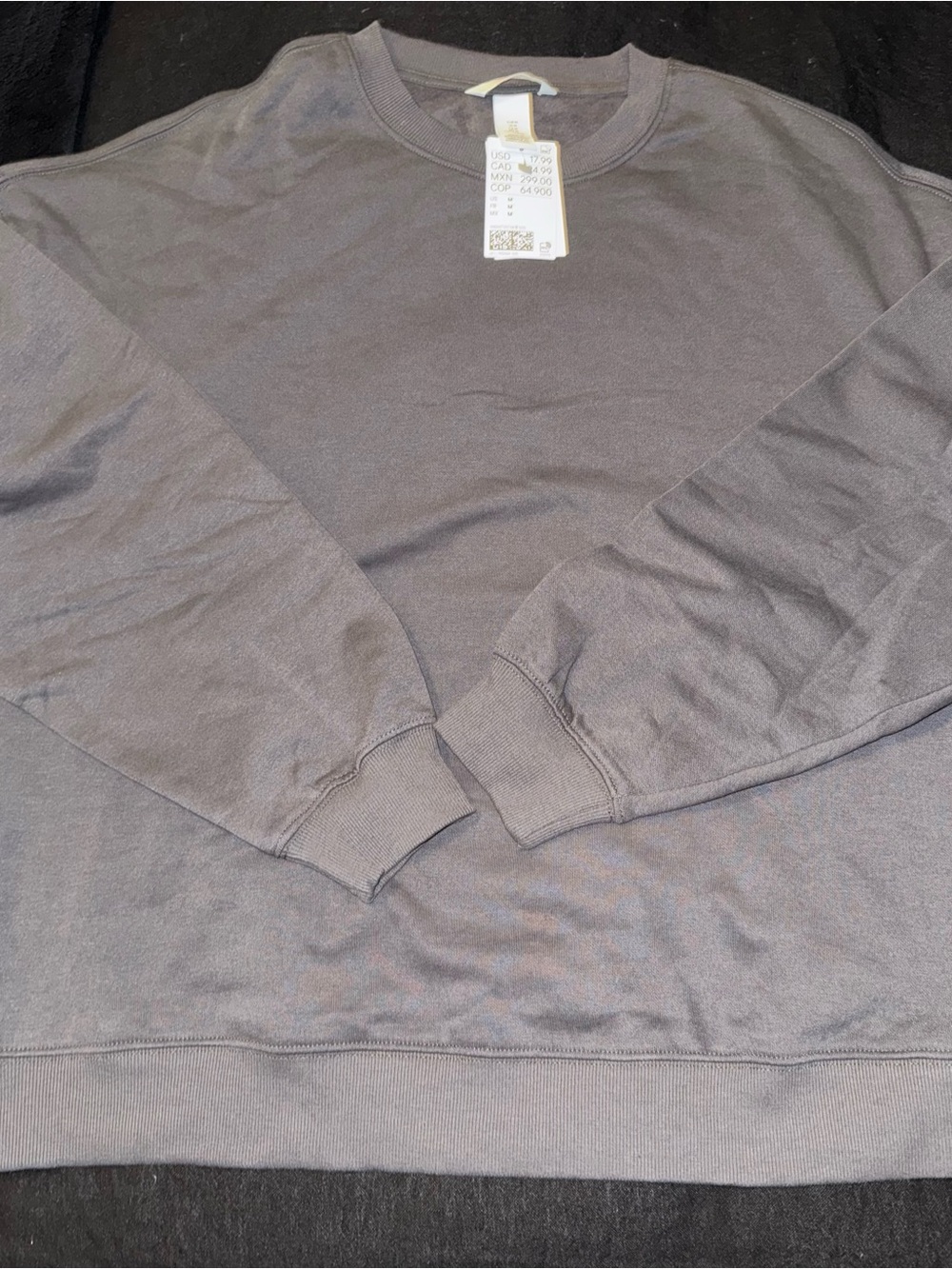 NWT H&M Women’s Crewneck Sweater in Charcoal